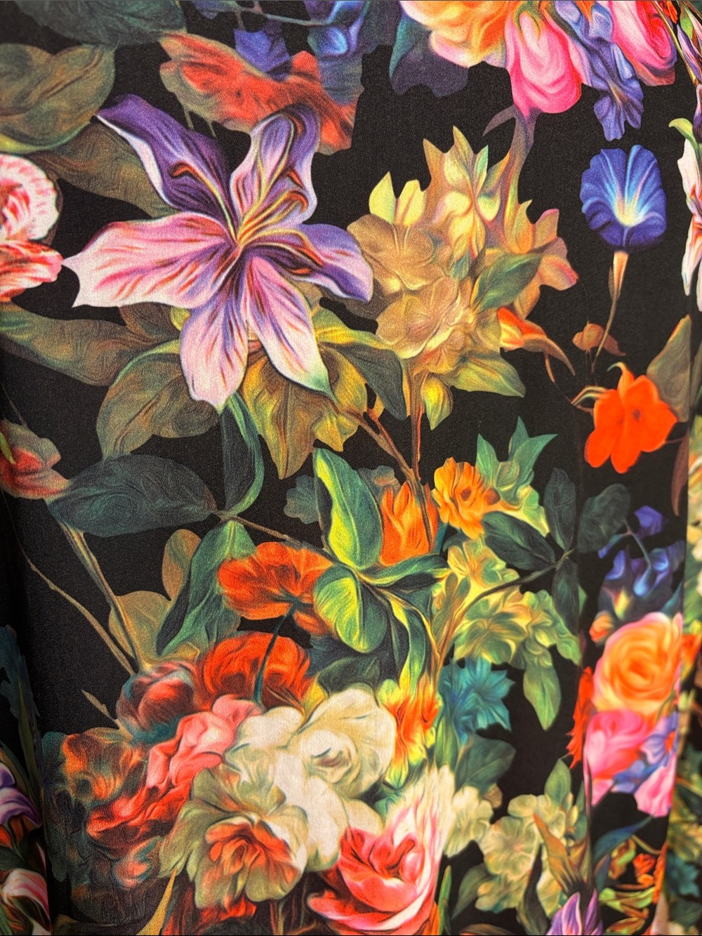 Kate & Mallory - Lightweight Black Floral Botanical AI Dream Bomber Jacket - Picture 9 of 11